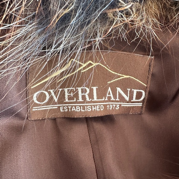 Overland Lambskin Brown Leather Jacket with Fox Fur Trim - size M - Picture 6 of 10